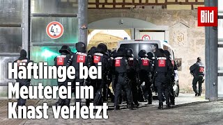 Gefängnismeuterei Polizei stürmt Knast in Thüringen  JVA Untermaßfeld [upl. by Prior]