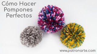 Cómo hacer Pompones Perfectos Paso a Paso [upl. by Glenine]