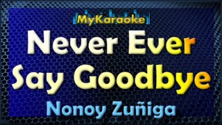 Karaoke  NEVER EVER SAY GOODBYE  in the style of Nonoy Zuñiga [upl. by Adiell533]