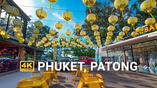 Patong Beach Walking Tour at Sunset 4K HDR  Phuket Thailand 2023 [upl. by Benny]