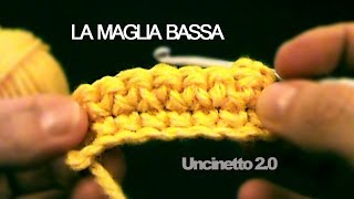 Tutorial uncinetto  Come si lavora la maglia bassa [upl. by Ainala]