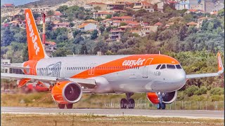 EasyJet Airbus A321 NEO  Taxi and Takeoff from Kefalonia Airport LGKF  EFL Planespotting [upl. by Amethist]