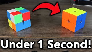 How To Solve A 2x2 Rubiks Cube In UNDER 1 SECOND [upl. by Anivram118]