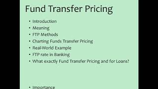 Fund Transfer Pricing [upl. by Anilesor]