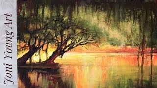 ACRYLIC LANDSCAPE PAINTING 🎨 STEP BY STEP TUTORIAL [upl. by Tempest]